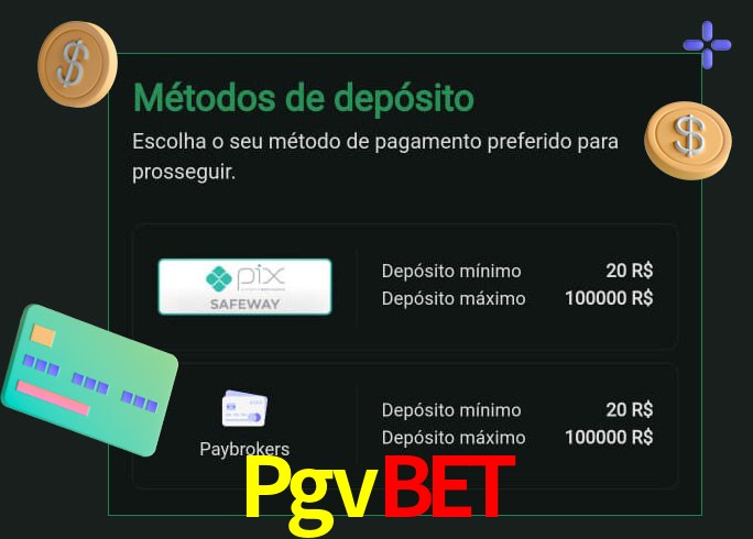 O cassino Pgvbet oferece uma grande variedade de métodos de pagamento